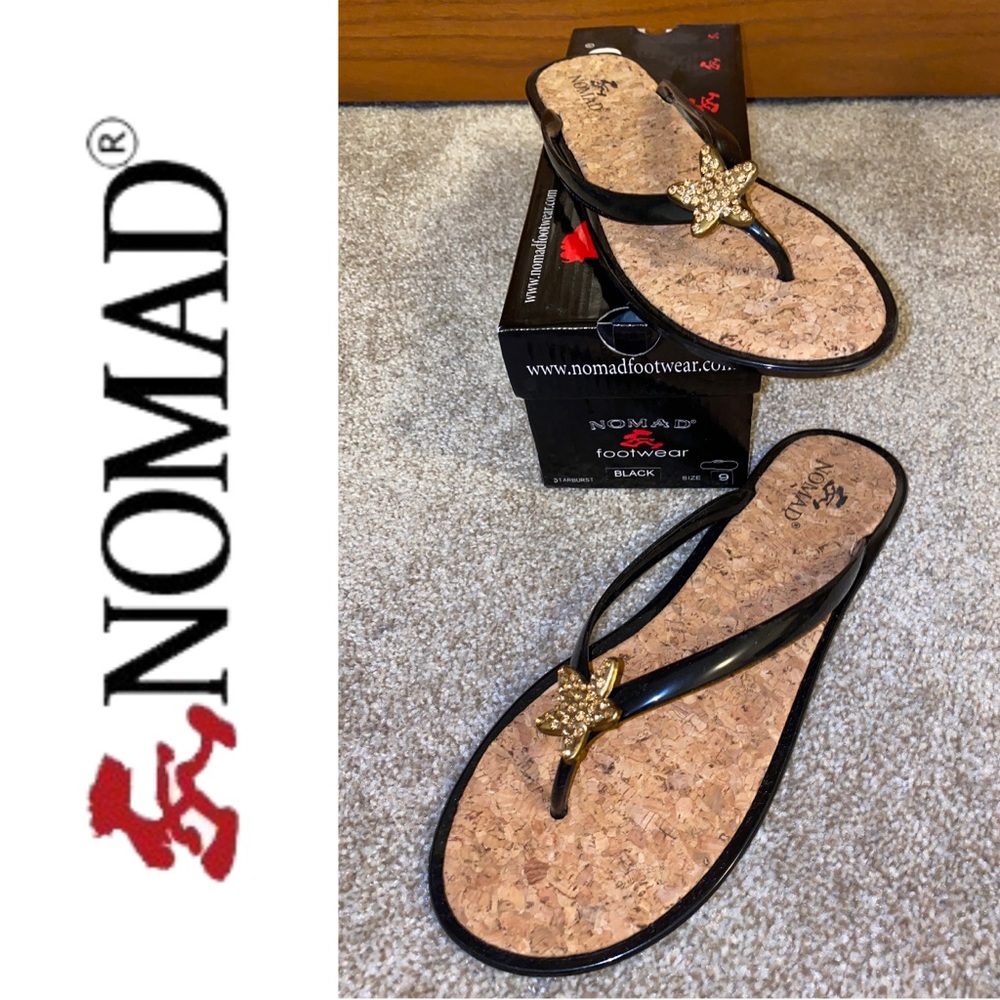 EUC 9M Black Starburst Flip-Flop